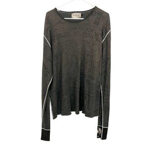 Salvage Printed Waffle Knit Thermal Long Sleeve Shirt - Men's Size XXL